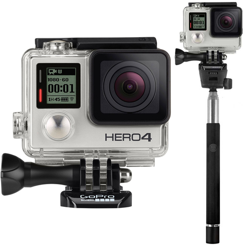 GoPro HERO4 Silver Edition HD Action Camera with Selfie Stick for GoPro
