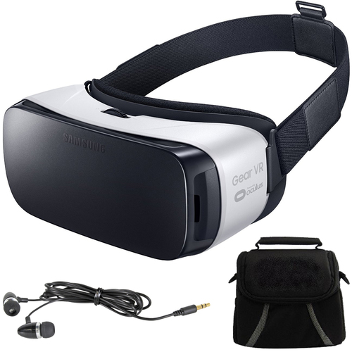 Samsung Gear VR Virtual Reality Headset - SM-R322NZWAXAR - Ear Buds/Bag Bundle
