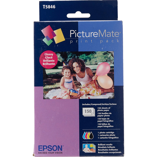 Epson T5846 PictureMate 200 Series Print Pack (Glossy 4x6 150 Sheets) - OPEN BOX