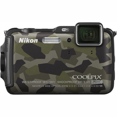 Nikon COOLPIX AW120 16MP  Waterproof Shockproof Freezeproof Camo Camera Refurbished