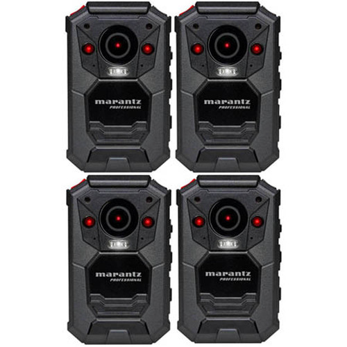 Marantz 4-Pack Professional Grade Wearable Body Video Camera w/ GPS (PMD-901V)