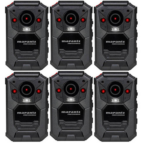 Marantz 6-Pack Professional Grade Wearable Body Video Camera w/ GPS (PMD-901V)