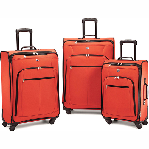 American Tourister Pop Plus 3 Piece Lightweight Spinner Luggage Set (Orange) - 64590-1641
