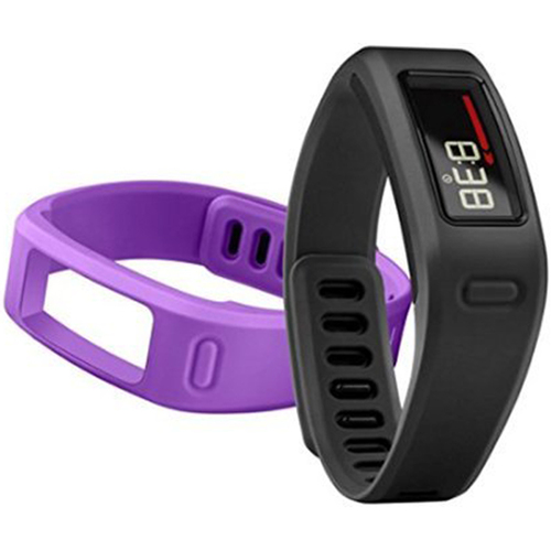 Garmin Vivofit Fitness Tracker w/ 4 Bands Total (2 Large, 2 Small Purple & Black)