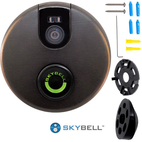 SkyBell 2.0 Smart Wi-Fi Video Doorbell (Bronze) Plus Bonus Complete Hook-Up Bundle