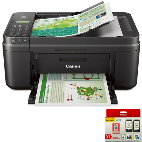 Canon PIXMA MX492 Wireless Color Printer w/ Scanner/Copier + Ink + Photo Paper Bundle