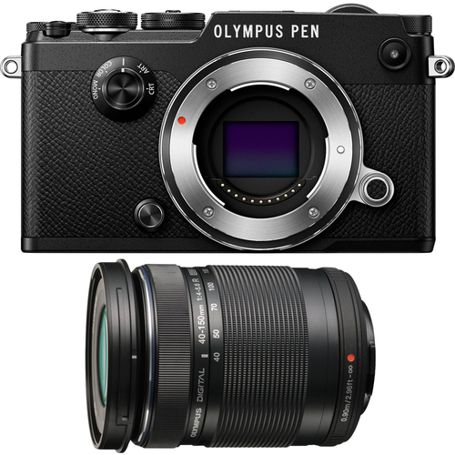 Olympus PEN-F 20MP Mirrorless Micro Four Thirds Digital Camera w/ 40-150mm Lens Bundle