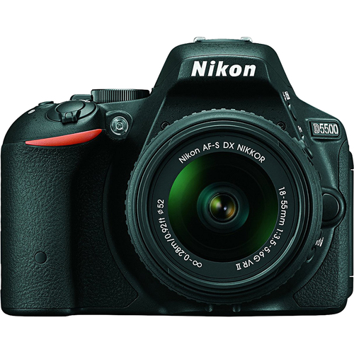 Nikon D5500 DX-format DSLR Camera w/ AF-S NIKKOR 18-55mm f/3.5-5.6G VR II Lens REFURB
