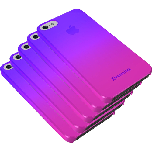 XtremeMac Microshield Case for iPhone 5/5S Fade - Purple/Pink - 5 Pack