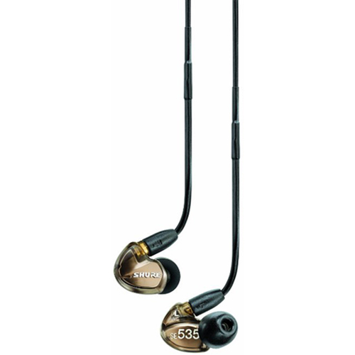 Shure SE535 Sound Isolating Triple Driver Earphone with Detachable Cable (Bronze)