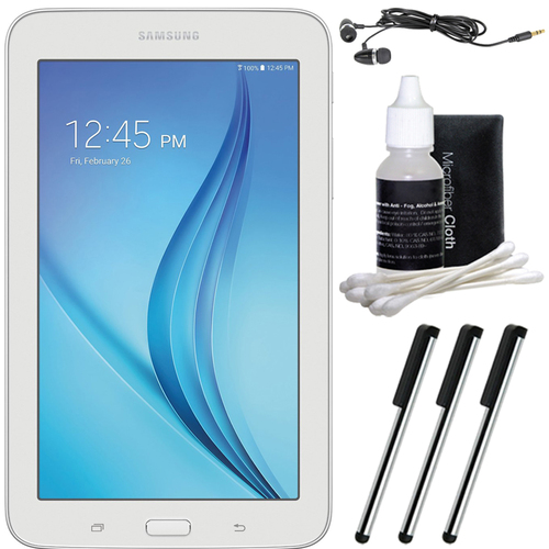 Samsung Galaxy Tab E Lite 7.0` 8GB (Wi-Fi) White Accessory Bundle
