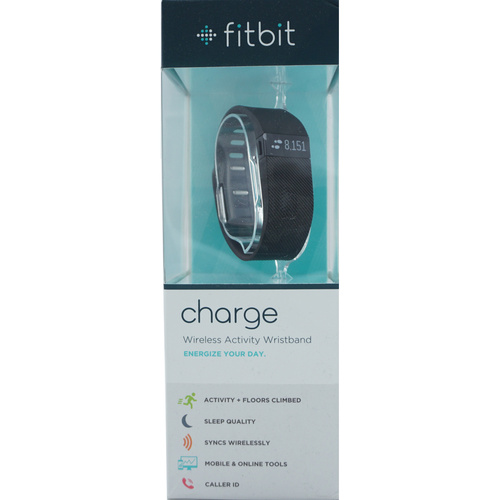 Fitbit Charge Wireless Activity + Sleep Tracker Wristband - Black - Large - OPEN BOX
