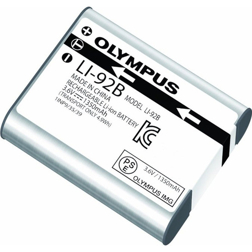 Olympus Lithium Ion Rechargeable LI-92B Battery for TG-1, TG-2, TG-3, XZ-1, XZ-2, SP-100
