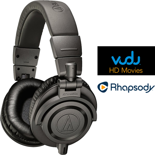 Audio-Technica ATH-M50xMG Professional Studio Headphones (Gray) Streaming Essentials Bundle