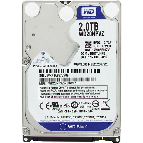 Western Digital 2TB 2.5` 6 Gb/s 5400RPM Internal Hard Drive - WD20NPVZ