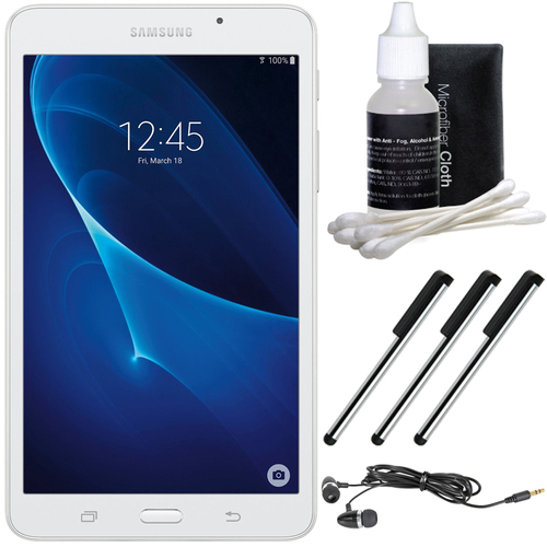 Samsung Galaxy Tab A Lite 7.0` 8GB Tablet PC (Wi-Fi) White Accessory Bundle