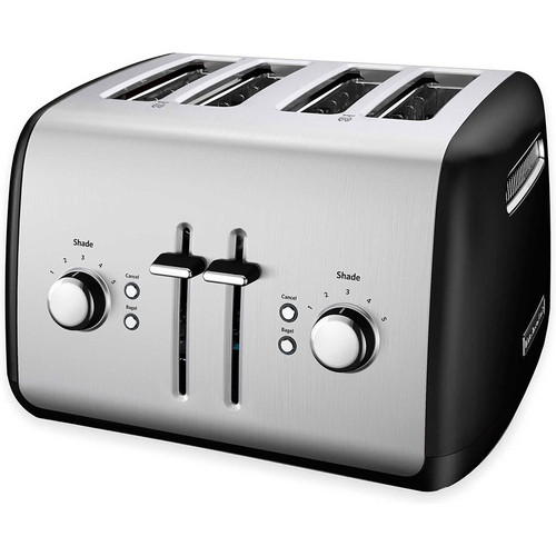 KitchenAid 4-Slice Toaster with Manual High-Lift Lever in Onyx Black - KMT4115OB