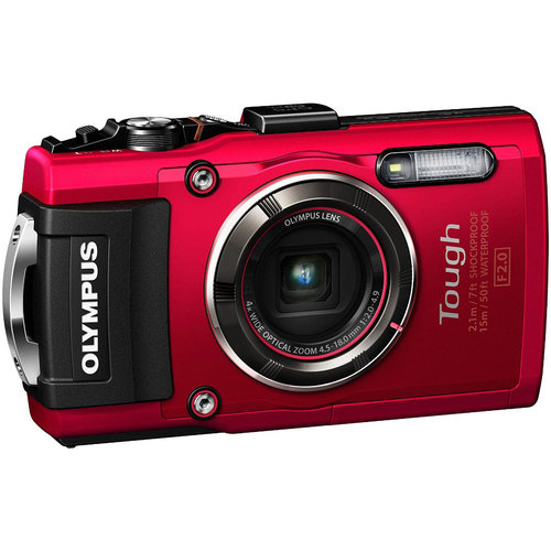 Olympus TG-4 16MP 1080p HD Waterproof Digital Camera w/ 3-Inch LCD (Red) Refurbished
