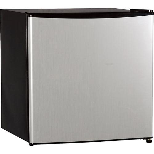 Midea 1.6 Cu. Ft. Single Reversible Door Refrigerator in Stainless Steel - WHS65LSS1