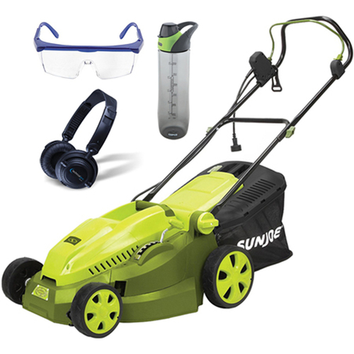 Sun Joe 16` 12 AMP Maintenance Free Instant Start Electric Lawnmower & Accessories Kit