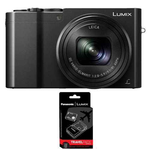 Panasonic ZS100 LUMIX 4K 20 MP Digital Camera w/ Wi-Fi - Black with Power Bundle