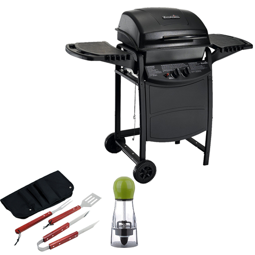 Char-Broil Traditional 280 SQ Inch Cooking Surface 2-Burner Gas Grill with BBQ Bundle
