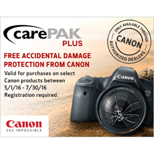 Instant Canon CarePAK PLUS Offer (See Form for Details)