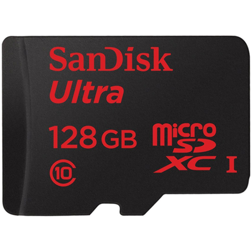 Ultra 128 GB MicroSDXC UHS-I Memory Card, Up to 80mb/s Read Speed w/ SD Adapter