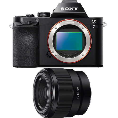 Sony a7 Full-Frame Interchangeable Lens Digital Camera w/ FE 50mm Prime E-Mount Lens