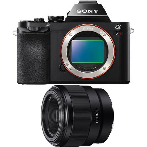 Sony A7R (Alpha 7R) Interchangeable Lens Camera with FE 50mm Prime E-Mount Lens
