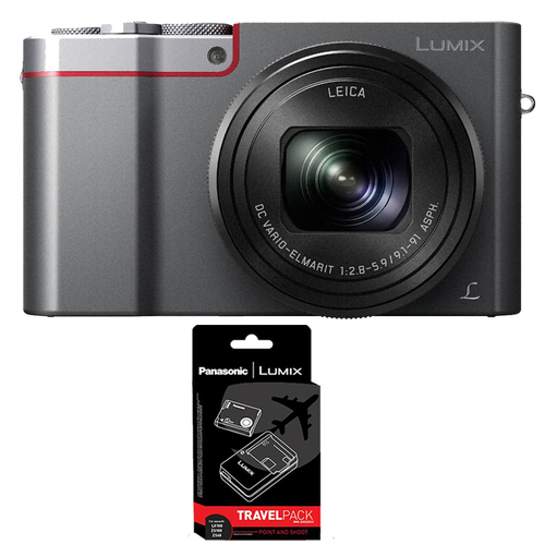 Panasonic ZS100 LUMIX 4K 20 MP Digital Camera with Wi-Fi - Silver with Power Bundle