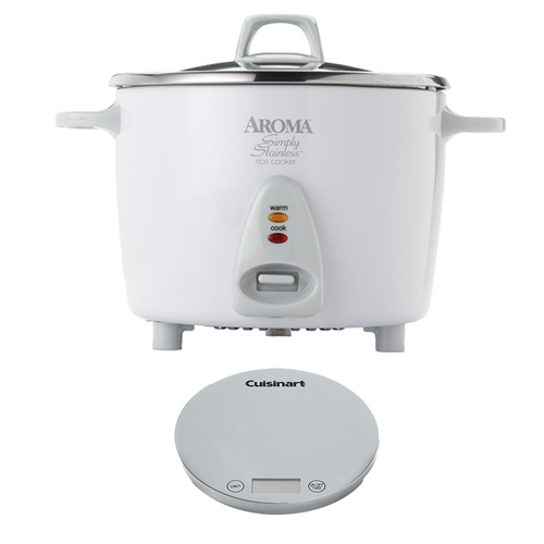 Aroma Professional 14 Cup Pot Style Rice Cooker  w/ Cuisinart Digital Kitchen Scale
