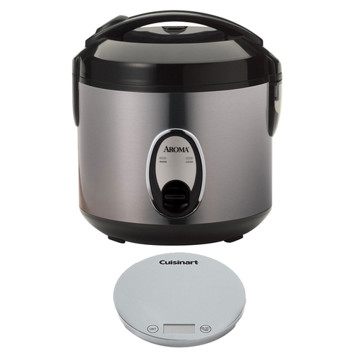 Aroma 8-Cup Rice Cooker w/ Cuisinart Digital Kitchen Scale