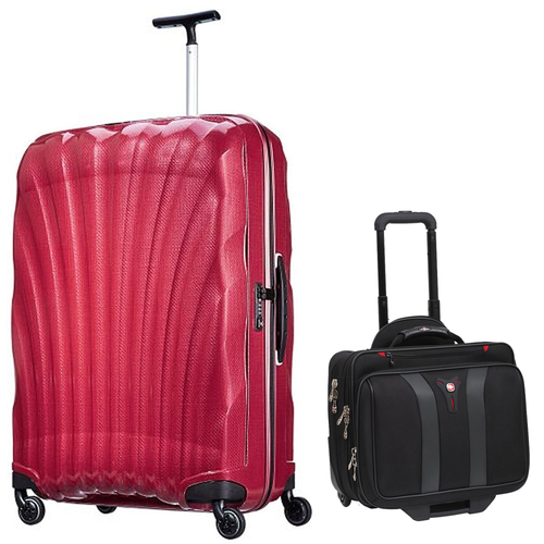 Samsonite 28` Black Label Cosmolite Spinner (Bright Pink) + Wenger Laptop Boarding Bag