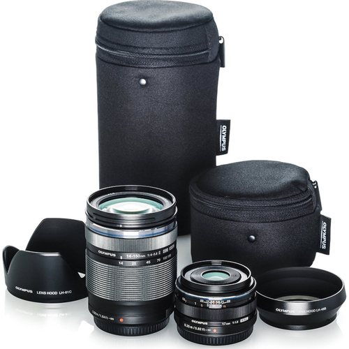 Olympus Digital ED 14-150mm f4.0-5.6 II and 17mm f1.8 Dual Travel Lens Kit