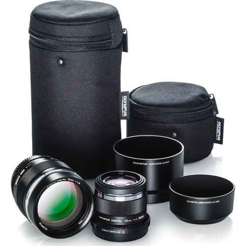 Olympus M.Zuiko Digital 45mm f1.8 and 75mm f1.8 Dual Portrait Lens Kit