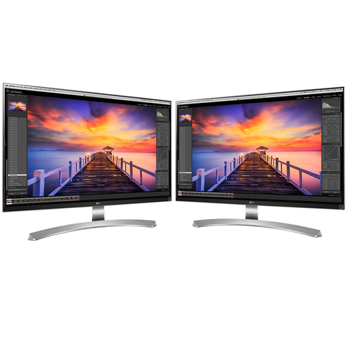 LG Class Ultra HD IPS 4K 27` Dual Monitor Workspace Bundle