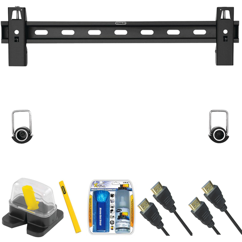 Stanley Large Fixed TV Mount & Set Up Kit for  40`- 65` TVs up to 100LB - TLS-200S