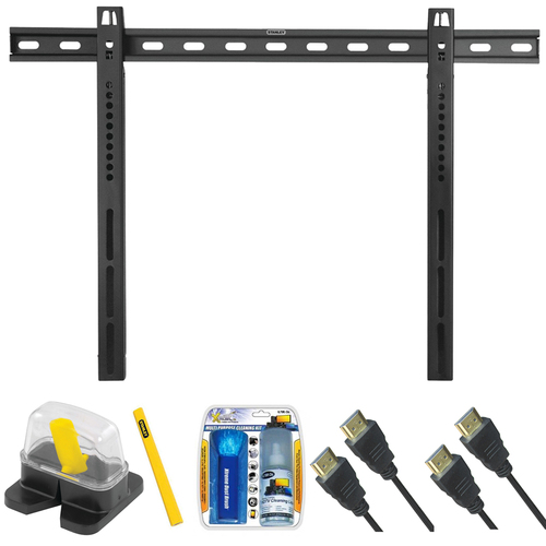 Stanley Large Fixed TV Mount & Set Up Kit for 40` -65` TVs up to 110LB - TLS-210S
