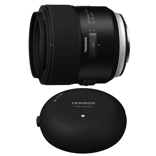 Tamron SP 85mm f1.8 Di VC USD Lens and TAP-In-Console for Nikon Mount Cameras