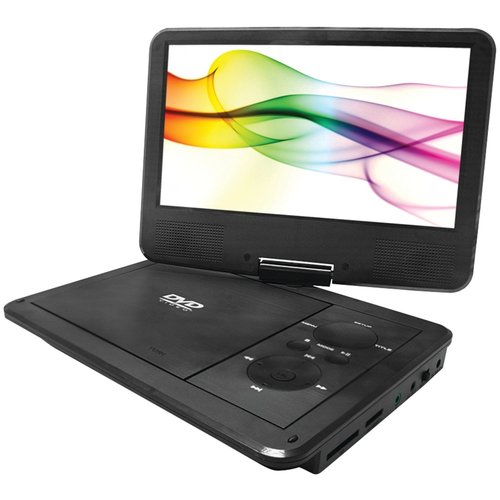 Sylvania 9` Swivel Screen Portable DVD Player with 5 Hour Rechargeable Battery