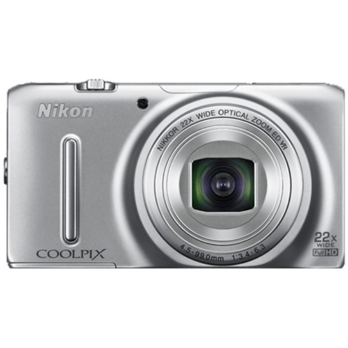 Nikon COOLPIX S9500 18.1MP 22x Zoom Digital Camera - Silver (Factory Refurbished)