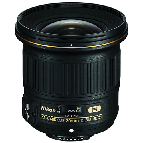 Nikon AF-S NIKKOR 20mm F/1.8G ED Lens - Manufacturer Refurbished