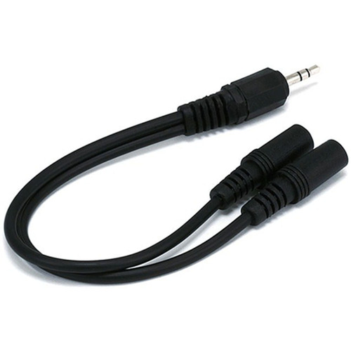 6-inch 3.5mm Splitter Stereo Plug/Two 3.5mm Stereo Jack Cable