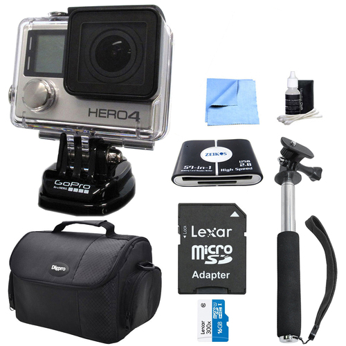GoPro HERO 4 Silver Action Camera All Inclusive Bundle