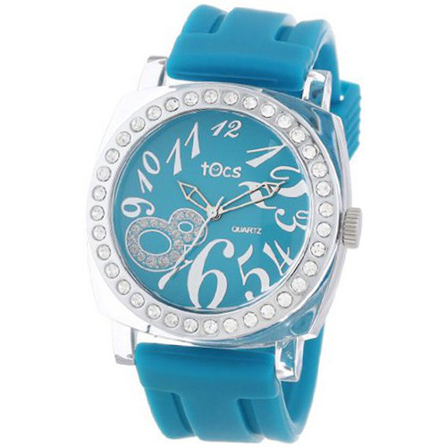 Tocs `Crystal 8` Analog Watch Turquoise with Crystals - 40314