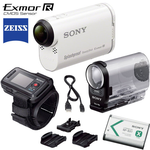 Sony HDR-AS200VR/W Action Cam Kit with Live View Remote