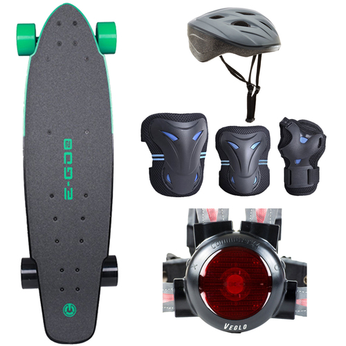 Yuneec E-GO 2 Electric Skateboard - Deep Mint Green with Safe Skater Bundle