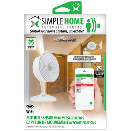 Simple Home Wifi Motion Sensor with Message Alerts - White (XHS7-1001-WHT)