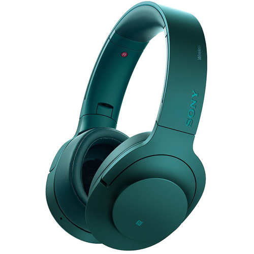 Sony MDR100 h.Ear on Wireless NC On-Ear Bluetooth Headset Viridian Blue - OPEN BOX